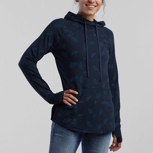 Title Nine Manresa Hoodie Ginkgo Navy Blue size Medium Activewear Athleisure